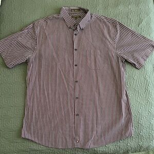 Nordstrom Men's Purple and White Checkered Shirt